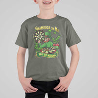 Shamrock On Me Youre Missing T Shirt For Kid St Patricks Day Darts Player Gift