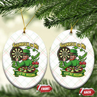 Shamrock On Me Youre Missing Ceramic Ornament St Patricks Day Darts Player Gift