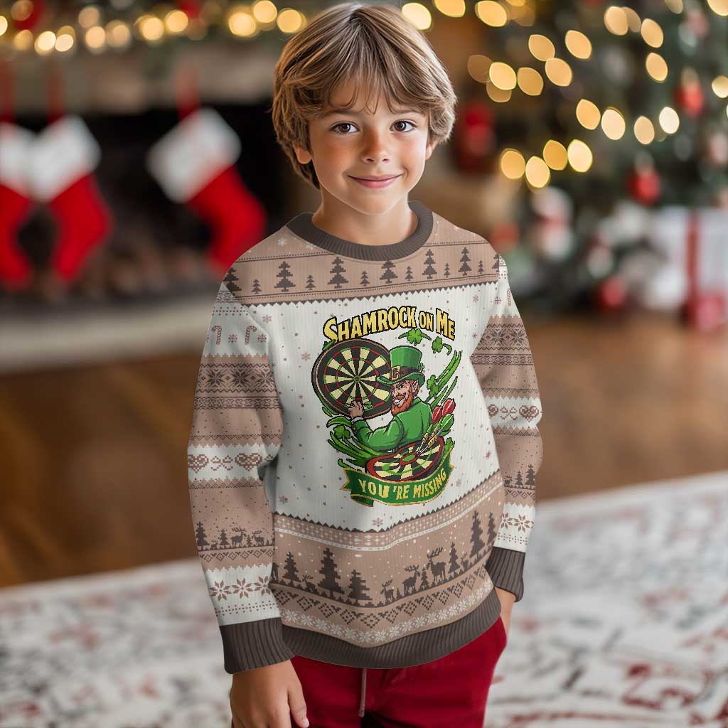 Shamrock On Me Youre Missing Ugly Christmas Sweater St Patricks Day Darts Player Gift