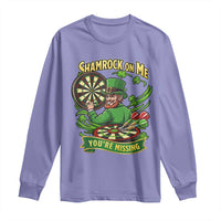 Shamrock On Me Youre Missing Long Sleeve Shirt St Patricks Day Darts Player Gift