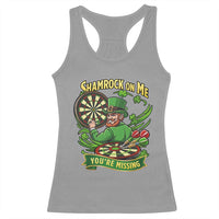 Shamrock On Me Youre Missing Racerback Tank Top St Patricks Day Darts Player Gift