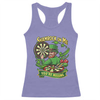 Shamrock On Me Youre Missing Racerback Tank Top St Patricks Day Darts Player Gift