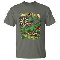 Shamrock On Me Youre Missing T Shirt St Patricks Day Darts Player Gift