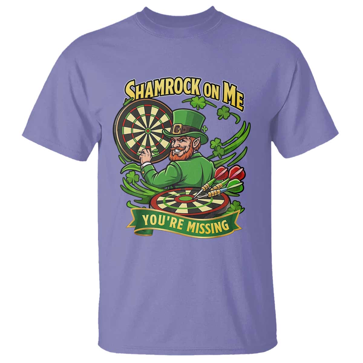 Shamrock On Me Youre Missing T Shirt St Patricks Day Darts Player Gift