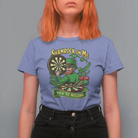 Shamrock On Me Youre Missing T Shirt For Women St Patricks Day Darts Player Gift