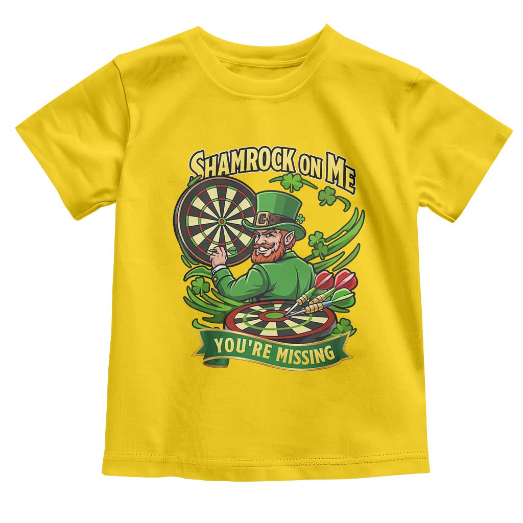 Shamrock On Me Youre Missing Toddler T Shirt St Patricks Day Darts Player Gift