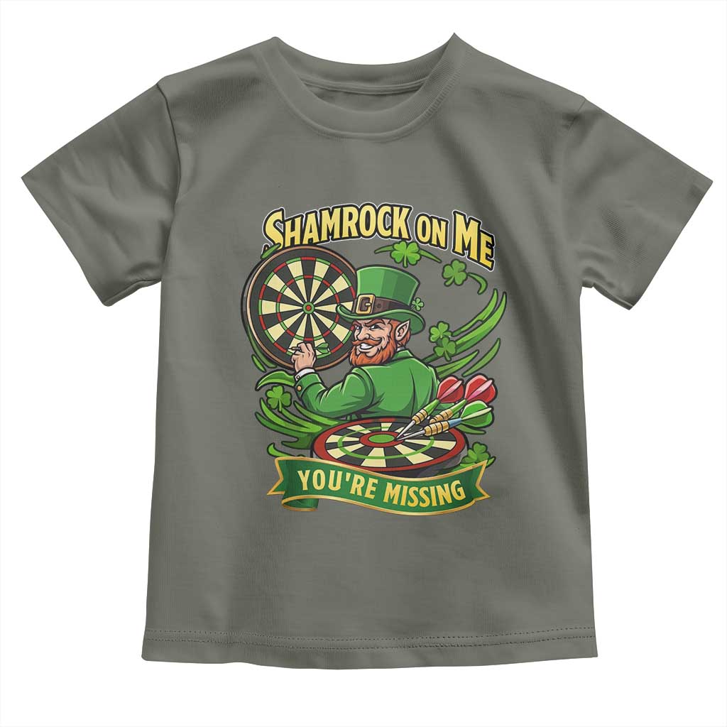 Shamrock On Me Youre Missing Toddler T Shirt St Patricks Day Darts Player Gift