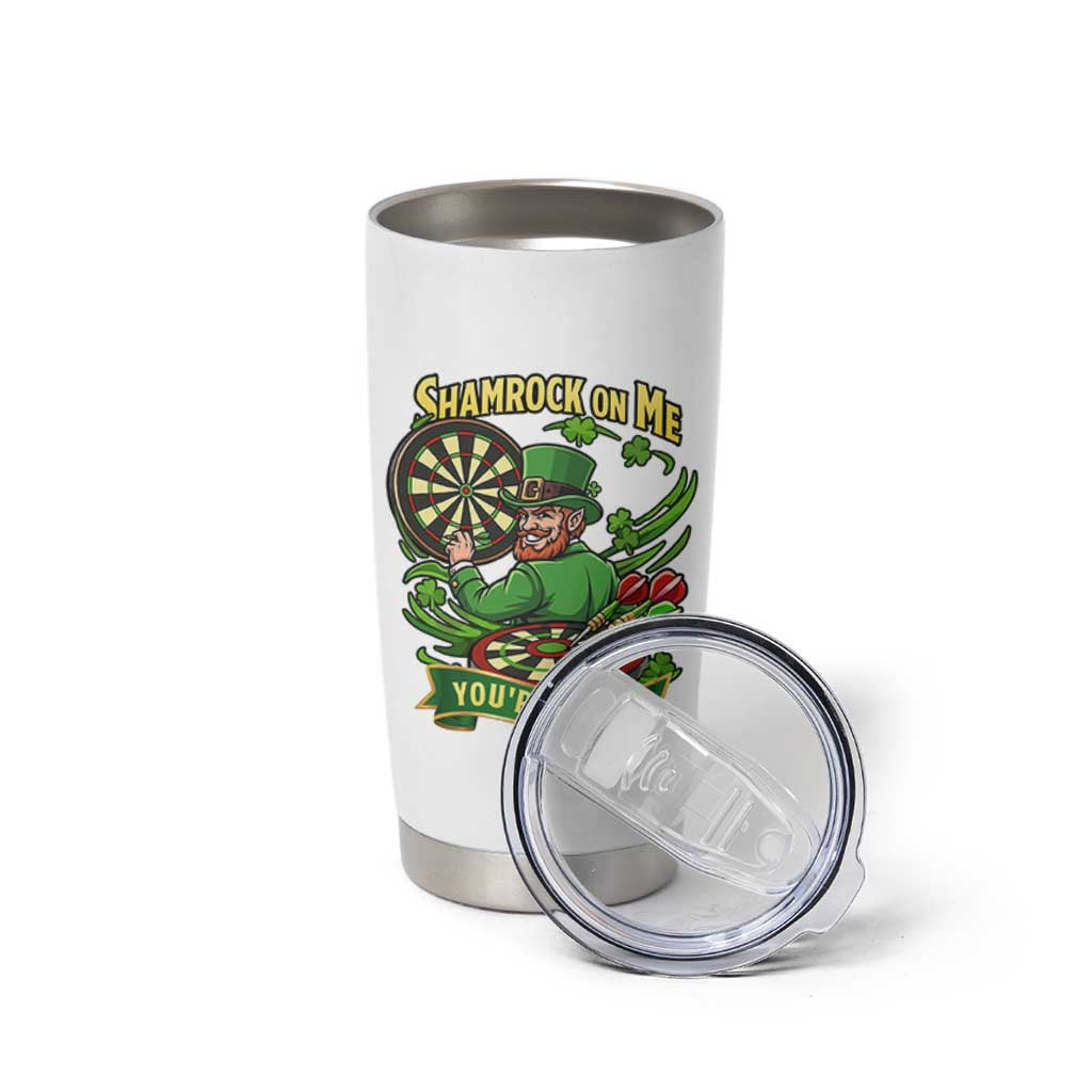 Shamrock On Me Youre Missing Tumbler Cup St Patricks Day Darts Player Gift