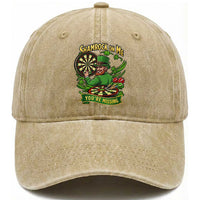 Shamrock On Me Youre Missing Washed Cotton Baseball Cap St Patricks Day Darts Player Gift