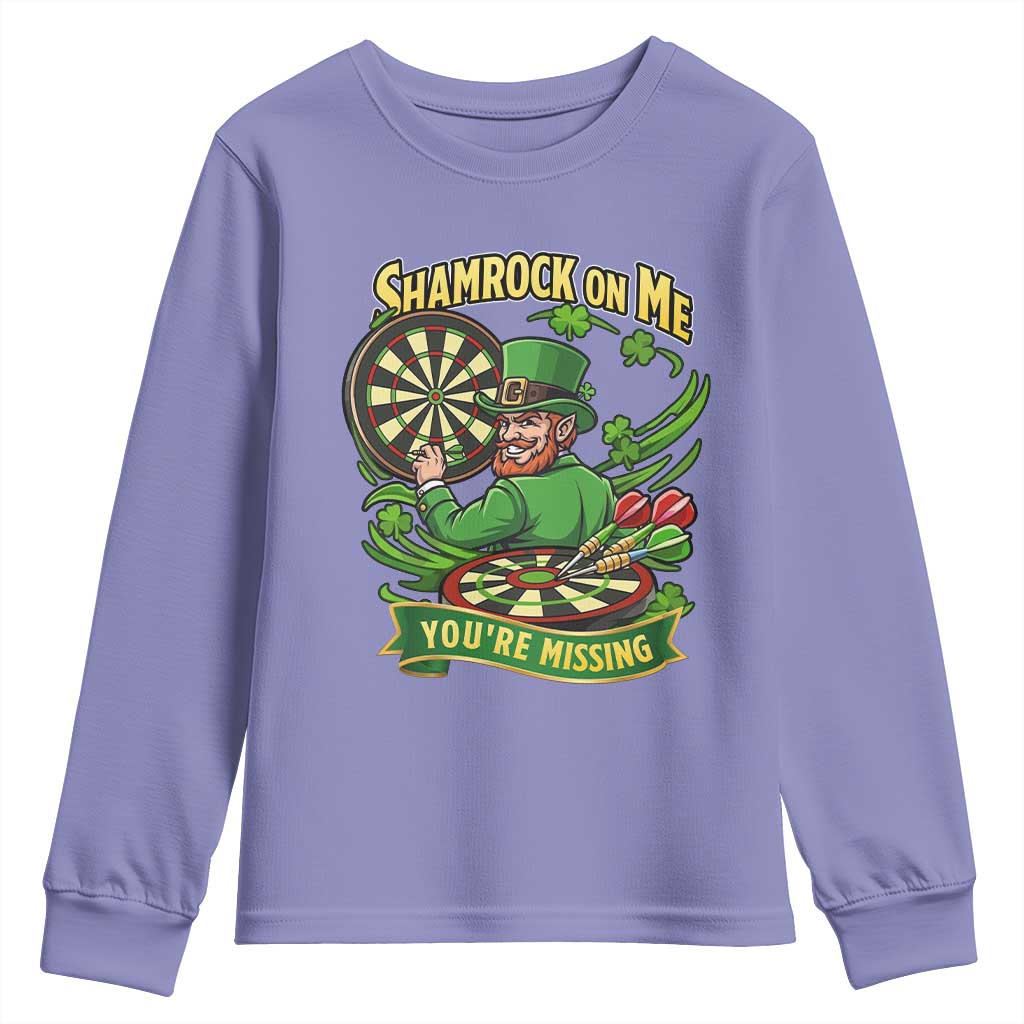 Shamrock On Me Youre Missing Youth Sweatshirt St Patricks Day Darts Player Gift