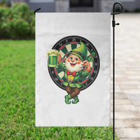 Cheerful Gnome Playing Darts Garden Flag St Patricks Day Gift