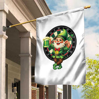 Cheerful Gnome Playing Darts Garden Flag St Patricks Day Gift