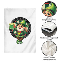 Cheerful Gnome Playing Darts Garden Flag St Patricks Day Gift