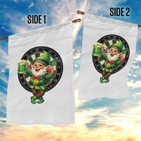 Cheerful Gnome Playing Darts Garden Flag St Patricks Day Gift