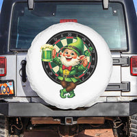 Cheerful Gnome Playing Darts Spare Tire Cover St Patricks Day Gift