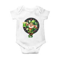 Cheerful Gnome Playing Darts Baby Onesie St Patricks Day Gift