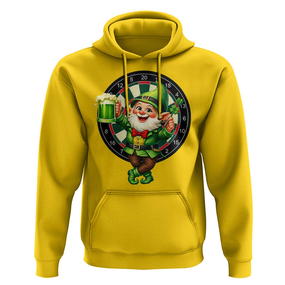 Cheerful Gnome Playing Darts Hoodie St Patricks Day Gift
