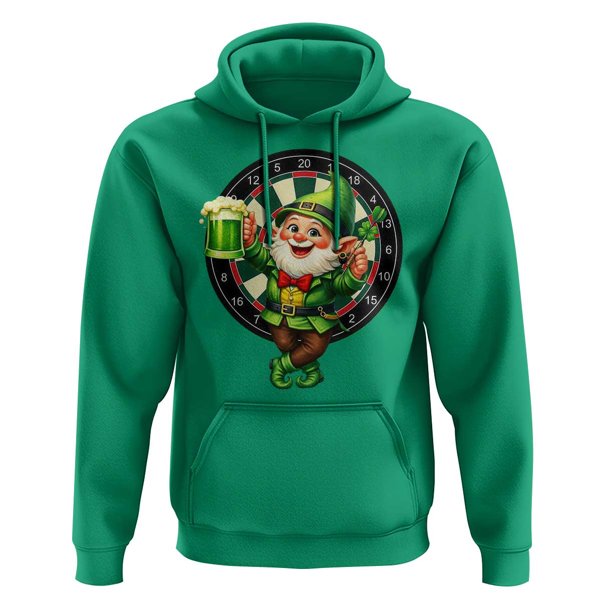 Cheerful Gnome Playing Darts Hoodie St Patricks Day Gift