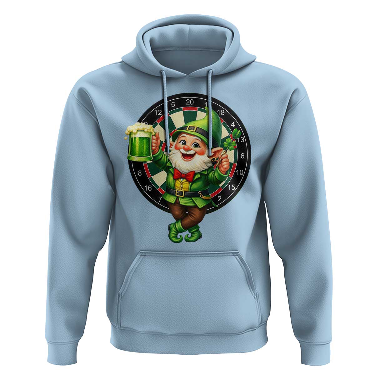 Cheerful Gnome Playing Darts Hoodie St Patricks Day Gift