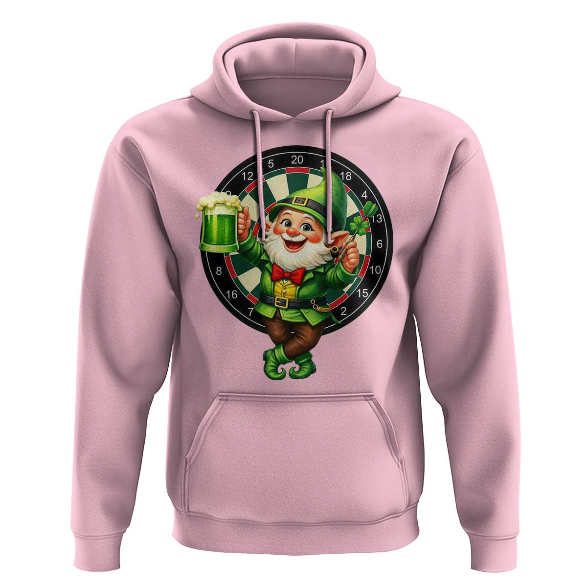 Cheerful Gnome Playing Darts Hoodie St Patricks Day Gift