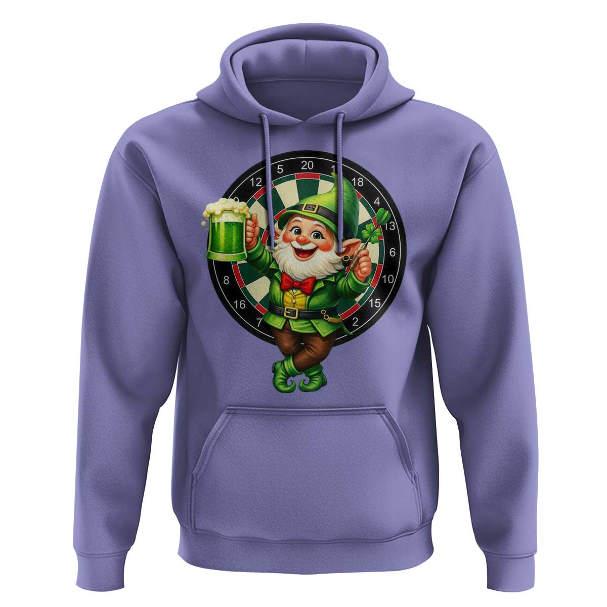 Cheerful Gnome Playing Darts Hoodie St Patricks Day Gift