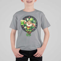 Cheerful Gnome Playing Darts T Shirt For Kid St Patricks Day Gift