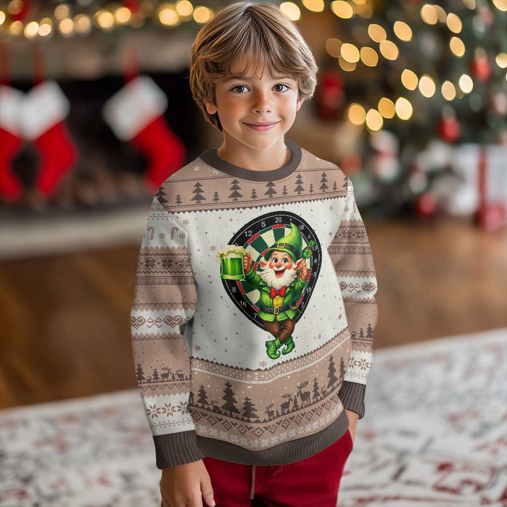 Cheerful Gnome Playing Darts Ugly Christmas Sweater St Patricks Day Gift