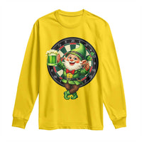 Cheerful Gnome Playing Darts Long Sleeve Shirt St Patricks Day Gift