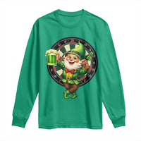 Cheerful Gnome Playing Darts Long Sleeve Shirt St Patricks Day Gift