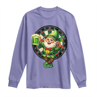 Cheerful Gnome Playing Darts Long Sleeve Shirt St Patricks Day Gift