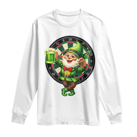 Cheerful Gnome Playing Darts Long Sleeve Shirt St Patricks Day Gift