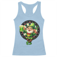Cheerful Gnome Playing Darts Racerback Tank Top St Patricks Day Gift