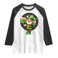 Cheerful Gnome Playing Darts Raglan Shirt St Patricks Day Gift