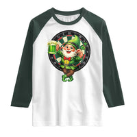 Cheerful Gnome Playing Darts Raglan Shirt St Patricks Day Gift