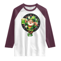 Cheerful Gnome Playing Darts Raglan Shirt St Patricks Day Gift