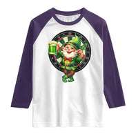 Cheerful Gnome Playing Darts Raglan Shirt St Patricks Day Gift