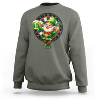 Cheerful Gnome Playing Darts Sweatshirt St Patricks Day Gift
