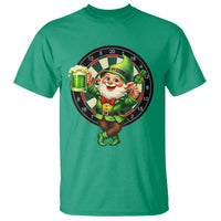 Cheerful Gnome Playing Darts T Shirt St Patricks Day Gift