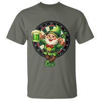 Cheerful Gnome Playing Darts T Shirt St Patricks Day Gift