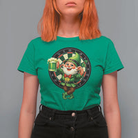 Cheerful Gnome Playing Darts T Shirt For Women St Patricks Day Gift