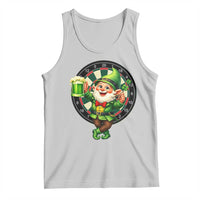Cheerful Gnome Playing Darts Tank Top St Patricks Day Gift