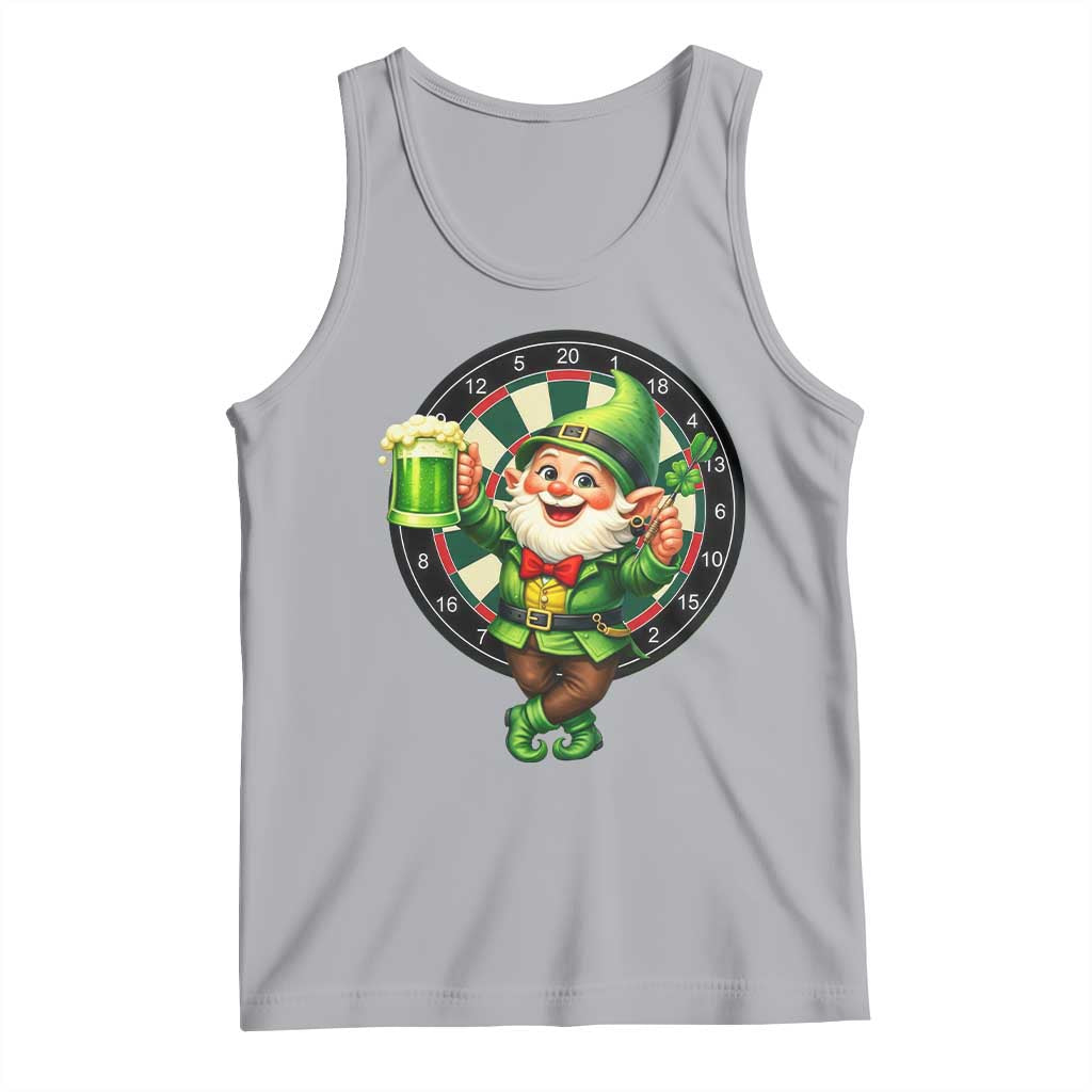 Cheerful Gnome Playing Darts Tank Top St Patricks Day Gift