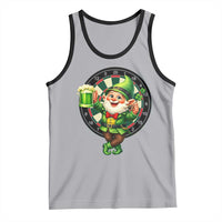 Cheerful Gnome Playing Darts Tank Top St Patricks Day Gift