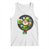 Cheerful Gnome Playing Darts Tank Top St Patricks Day Gift