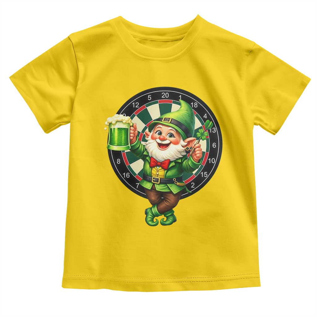 Cheerful Gnome Playing Darts Toddler T Shirt St Patricks Day Gift