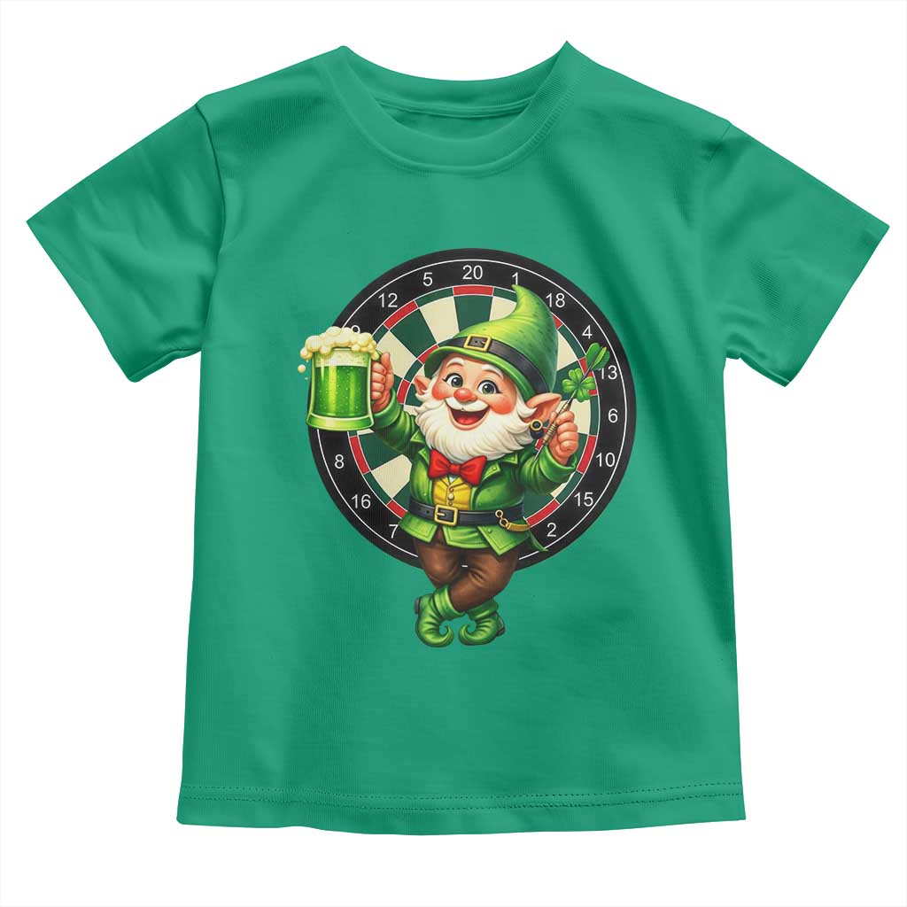 Cheerful Gnome Playing Darts Toddler T Shirt St Patricks Day Gift