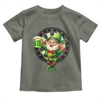 Cheerful Gnome Playing Darts Toddler T Shirt St Patricks Day Gift