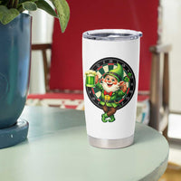 Cheerful Gnome Playing Darts Tumbler Cup St Patricks Day Gift