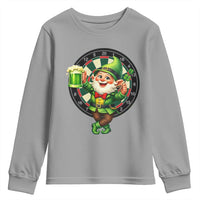 Cheerful Gnome Playing Darts Youth Sweatshirt St Patricks Day Gift