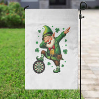 St Patricks Day Cheerful Gnome Dabbing Garden Flag Darts Lover Gift